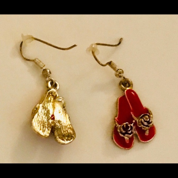 New 3 Pair Blue Red Orange Sandals Enamel Earrings - Picture 11 of 16